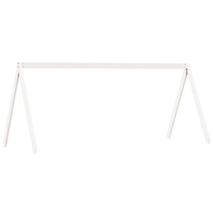 vidaXL bērnu gultas jumts, balts, 209x95,5x88 cm, priedes masīvkoks