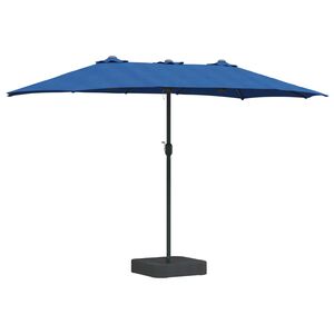 vidaXL Dārza parasols Azurblau 385 x 209 x 244 cm Poliesters