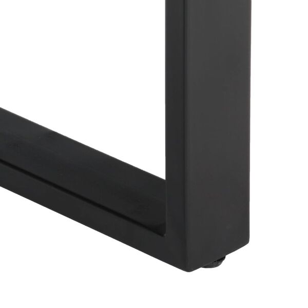 vidaXL sols, 160 cm, melns un brūns, dabīga kazas āda