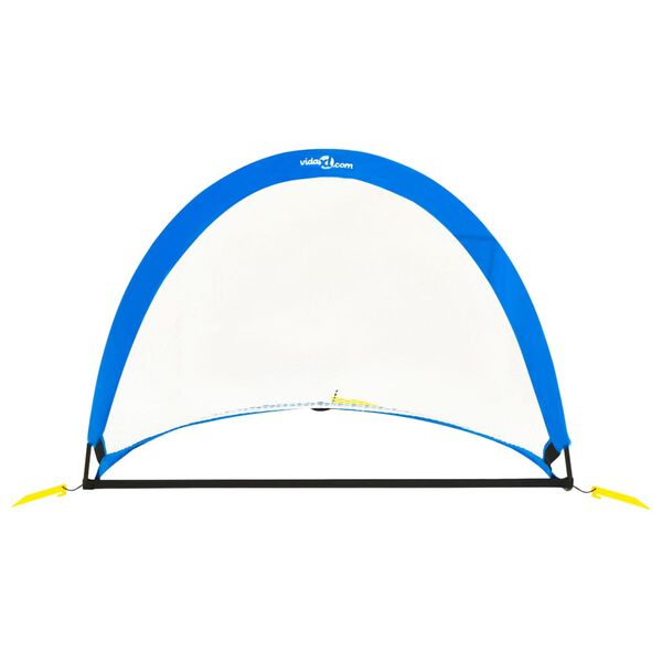 vidaXL bērnu futbola vārti, 2 gab., uzglabā&scaron;anas soma, 119x82x84,5 cm