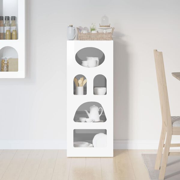 vidaXL Puse Augsta spīduma baltā krāsa 40 x 35 x 100,5 cm