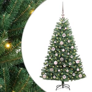 vidaXL Mākslīgā Saliekamā Ziemassvētku Egle Zaļa 120 cm PVC un metāls