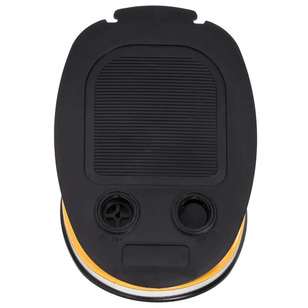 vidaXL kājas pumpis, 26x18 cm, PP un PE, pelēks un dzeltens