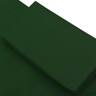 vidaXL āra atpūtas gulta ar jumtu un spilveniem, zaļa