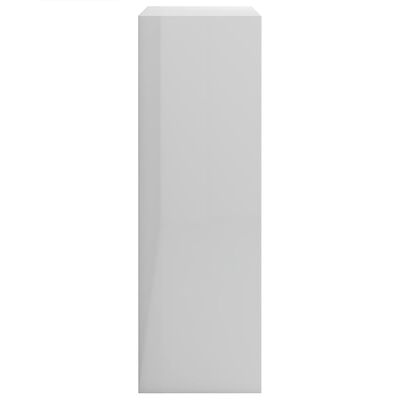 vidaXL grāmatplaukts, spīdīgi balts, 60x24x76 cm, inženierijas koks