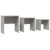 vidaXL kafijas galdiņi 3 gab. sabīdāmi betona pelēki inženierijas koks