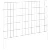 vidaXL Dārza žogs ar mietiņiem 12 gab. 75 x 50 cm Cinkota tērauda