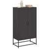 vidaXL augstais skapītis, melns, 68,5x38,5x123,5 cm, tērauds