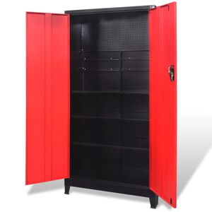 vidaXL instrumentu skapis ar 2 durvīm, 90x40x180 cm, tērauds
