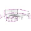 vidaXL gulta bez matrača, 150x200 cm, priedes masīvkoks