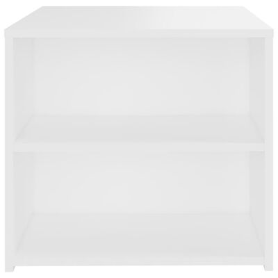 vidaXL galdiņš, balts, 50x50x45 cm, skaidu plāksne