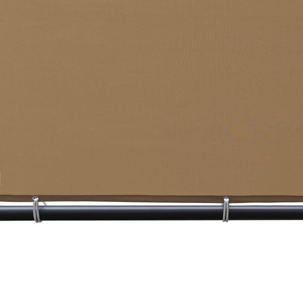 vidaXL dārza nojume ar slīpu jumtu, 400x400x270 cm, bē&scaron;a, 180 g/m&sup2;