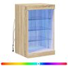 vidaXL kumode ar LED lampiņām, ozolkoka krāsa, 41x37x67 cm
