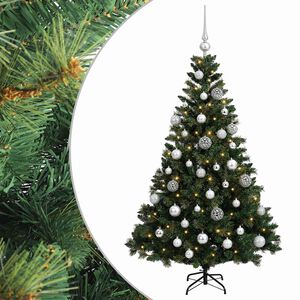 vidaXL Mākslīgā Ziemassvētku eglīte ar rotājumiem 120 cm 150 LED
