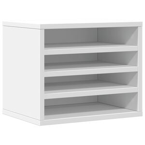 vidaXL rakstāmgalda organizators, balts, 36x26x29,5 cm, koks