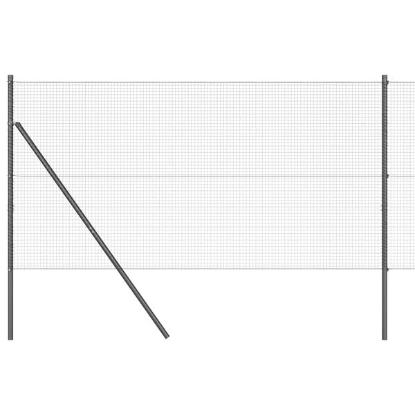 vidaXL Žoga āķis Pelēka 50 x 1 m (19 x 19 mm acu) Tērauds un PVC