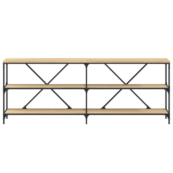 vidaXL konsoles galdiņš, ozola krāsa, 200x30x75 cm, inženierijas koks