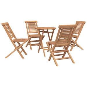 vidaXL Dārza komplekts 5 gab. Brūna Cietā teak koks