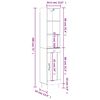 vidaXL augstais skapītis, balts, 34,5x34x180 cm, inženierijas koks