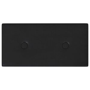 vidaXL Sienas galvgals 12 pcs Melns 30 x 15 cm Mākslīgā āda