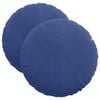vidaXL Sēdvietas spilventiņi 2 pcs Policijas zila &Oslash; 40 x 13 cm Samts