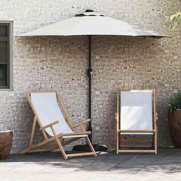 vidaXL Dārza parasols Smil&scaron;u 294 x 150 x 223 cm Poliesters un tērauds