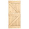 vidaXL bīdāmās durvis ar stiprinājumiem, 90x210 cm, priedes masīvkoks
