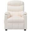 vidaXL elektrisks masāžas krēsls, krēmkrāsas mākslīgā āda