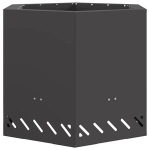 vidaXL Bezsoda ugunskurs Melna 58 x 58 x 51 cm Tērauds