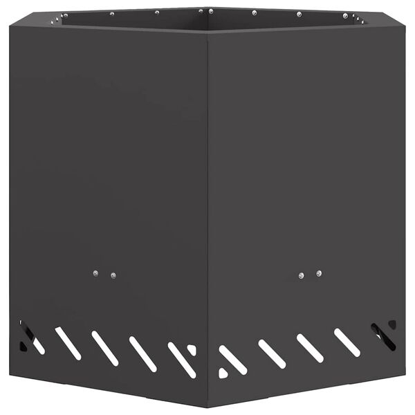 vidaXL Bezsoda ugunskurs Melna 58 x 58 x 51 cm Tērauds