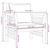 vidaXL 5-daļīgs dārza atpūtas mēbeļu komplekts ar matračiem, akācija