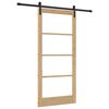 vidaXL Slīdo&scaron;ās durvis ORKDAL Dabīgs un melns 93 x 202 cm