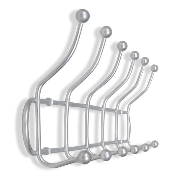 vidaXL sienas pakaramie ar 12 āķiem, 2 gab., tērauds