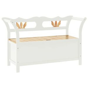 vidaXL sols, 107x45x75,5 cm, balts, egles masīvkoks