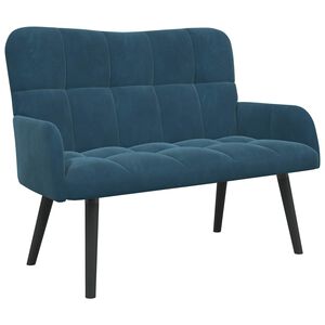 vidaXL Divvietīgs dīvāns Zila 115 x 61 x 87 cm Samts