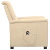 vidaXL elektrisks atpūtas krēsls, atgāžams, krēmkrāsas audums