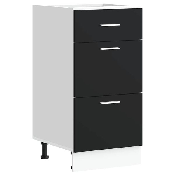 vidaXL apak&scaron;ējais skapis, "Lyon", melns, 40x46x81,5 cm