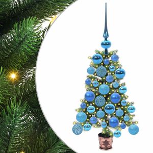 vidaXL Ziemassvētku eglīte su 150 LED ar statīvu Zaļa 65 cm PE