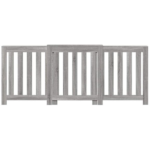 vidaXL radiatora pārsegs, pelēka ozola, 205x21,5x83,5 cm, koks