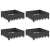 vidaXL Zāliena Apmale 4 pcs 60 x 60 x 20 cm Tērauds Melns