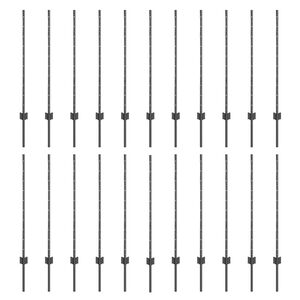 vidaXL Žoga āķis 22 pcs Pelēka 140 cm Tērauds