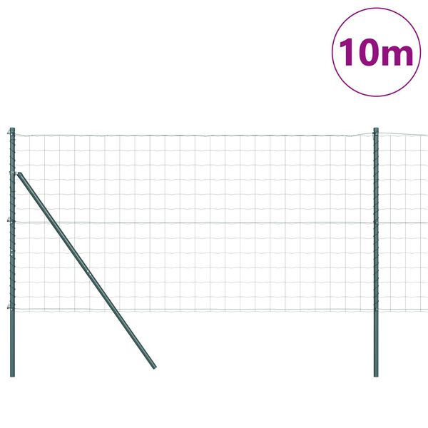 vidaXL Žogs ar stabu Zaļa 1,2 x 10 m Tērauds