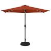 vidaXL Dārza parasols ar LED gaismām un pamatni 300 x 300 cm