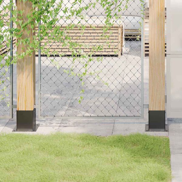 vidaXL Statu pamatnes Kvadrātveida 12 gab Antracīts 121x121 mm