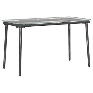 vidaXL Dārza galds Melna 80 x 40 x 45 cm poliratāns