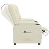 vidaXL elektrisks atpūtas krēsls, atgāžams, krēmkrāsas mākslīgā āda