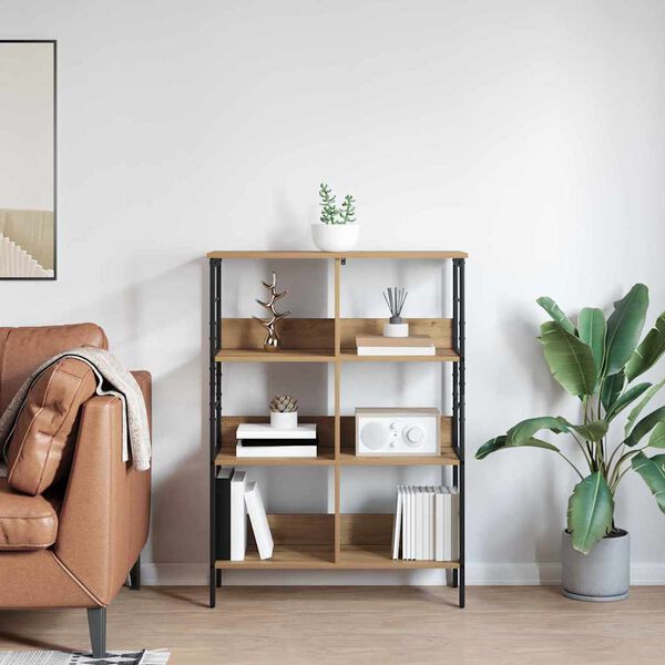 vidaXL Grāmatu plaukts Artisānā ozols 82 x 32 x 112 cm