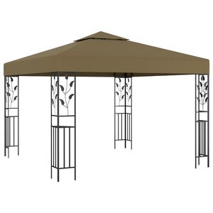 vidaXL dārza nojume, 3x3 m, pelēkbrūna, 180 g/m&sup2;