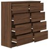 vidaXL Bufete Brūns ozols 100x35x99 cm Engineered Wood