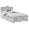 vidaXL Gultas rāmis Betona pelēks 135 x 190 cm Inženierijas koks
